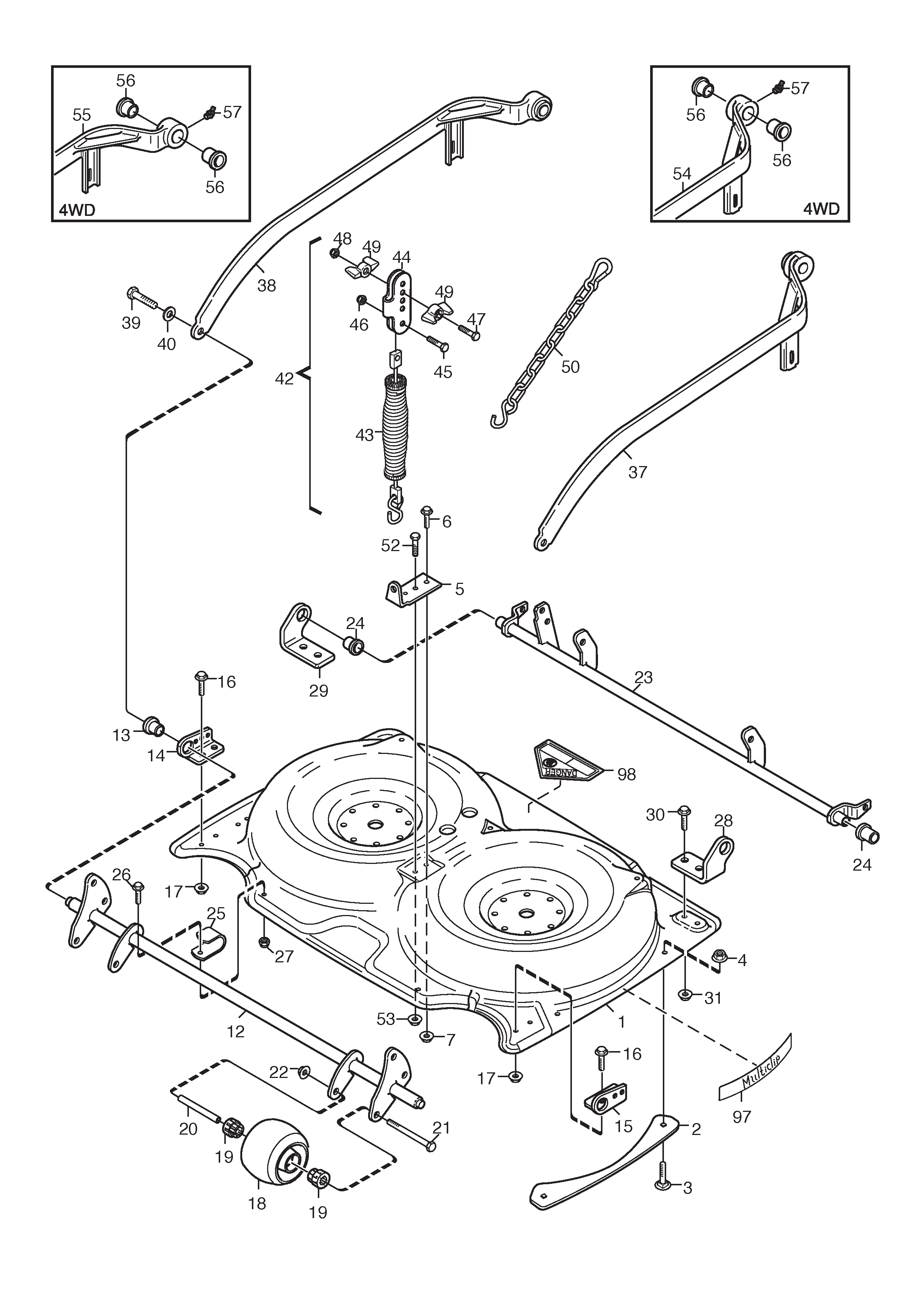 Mower Deck 92M Frame