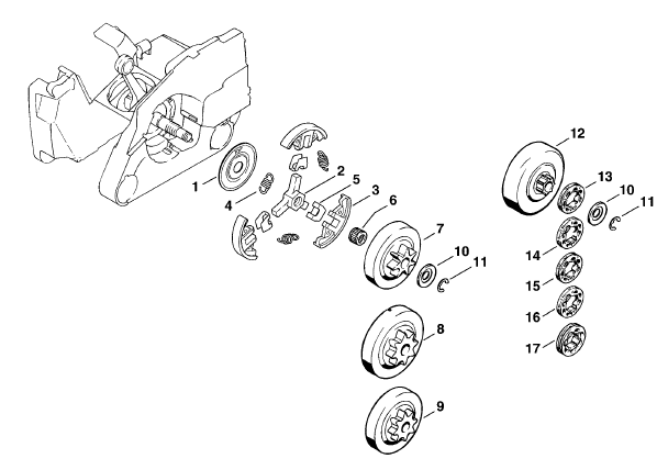 Clutch - Chain sprocket
