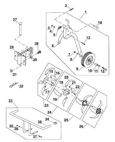 set of rotors - support wheel