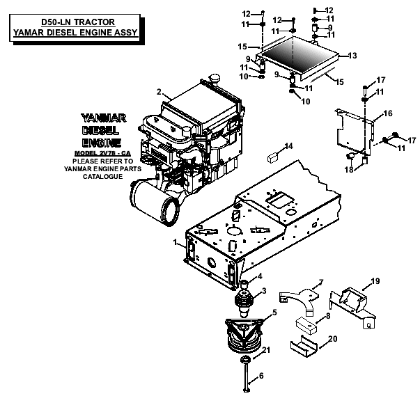 Yamar Diesel Engine Assembly