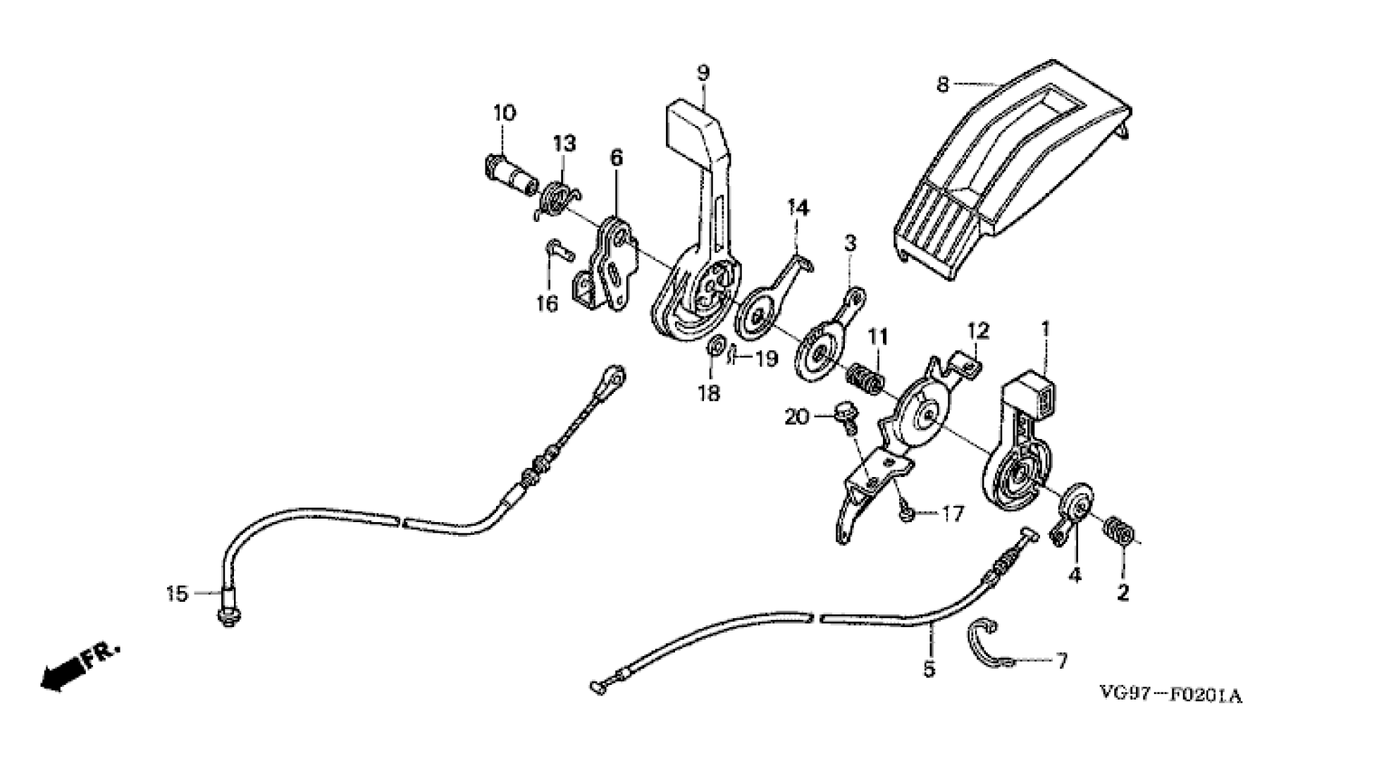 THROTTLE & DRIVE CABLES & LEVERS
