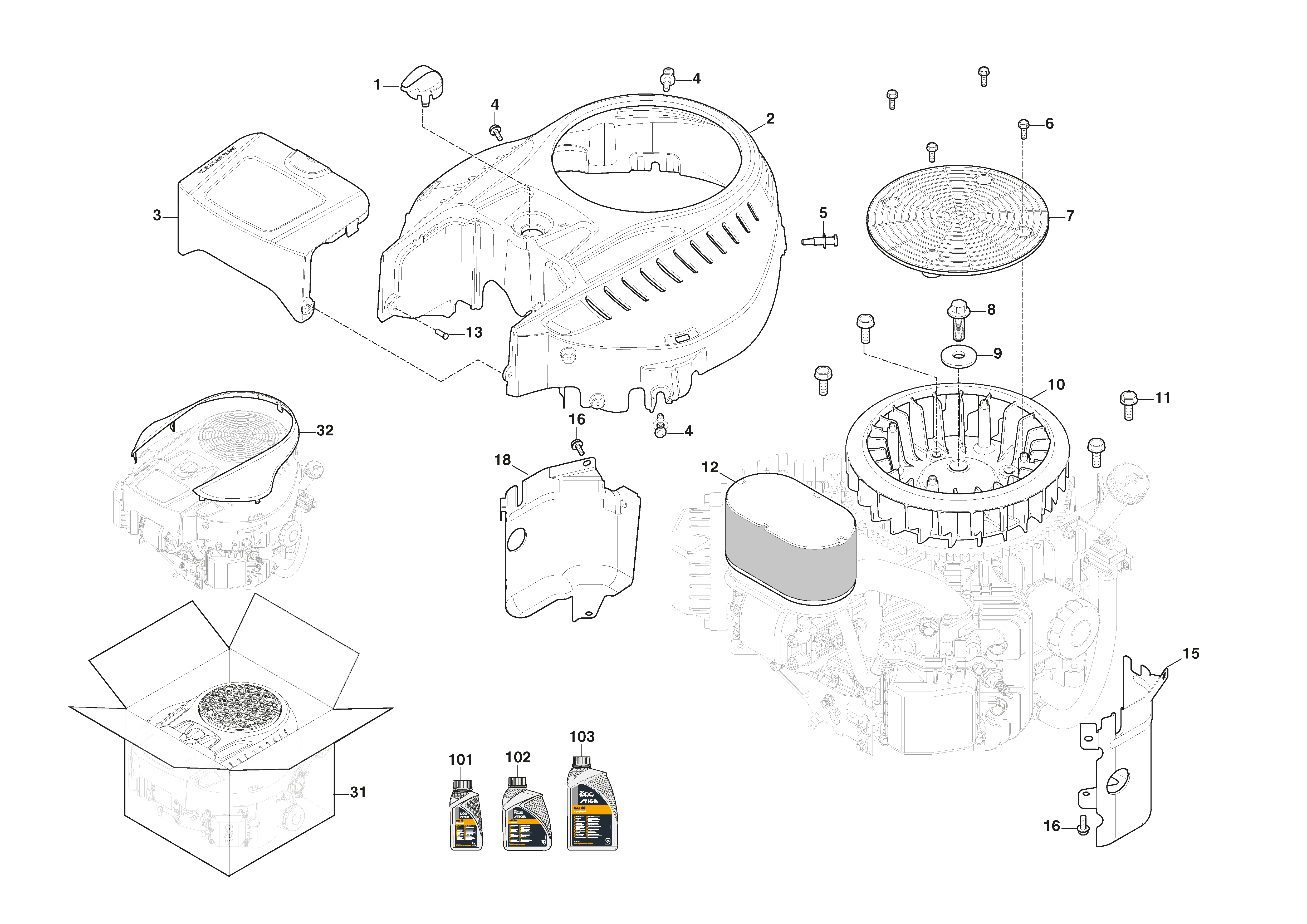  Fan Cover, Air Cleaner