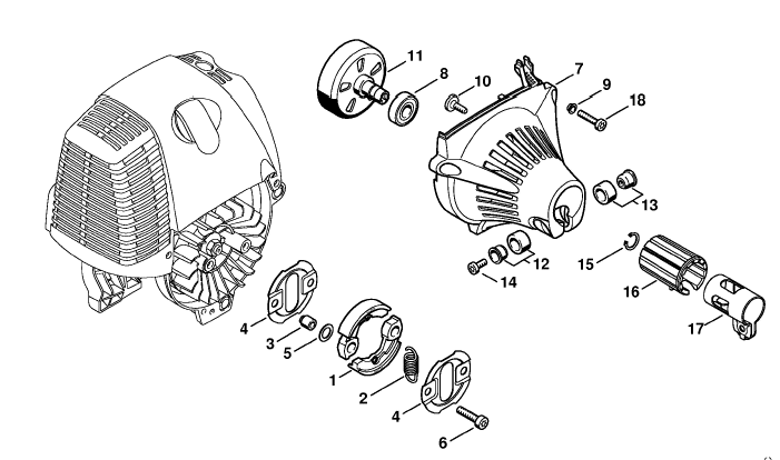 Clutch, Fan housing