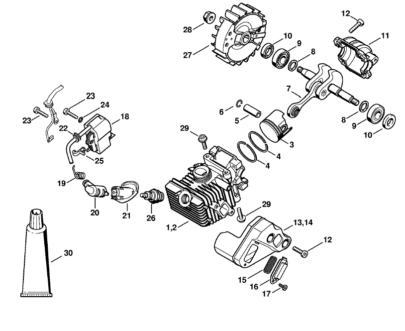 Cylinder with Piston