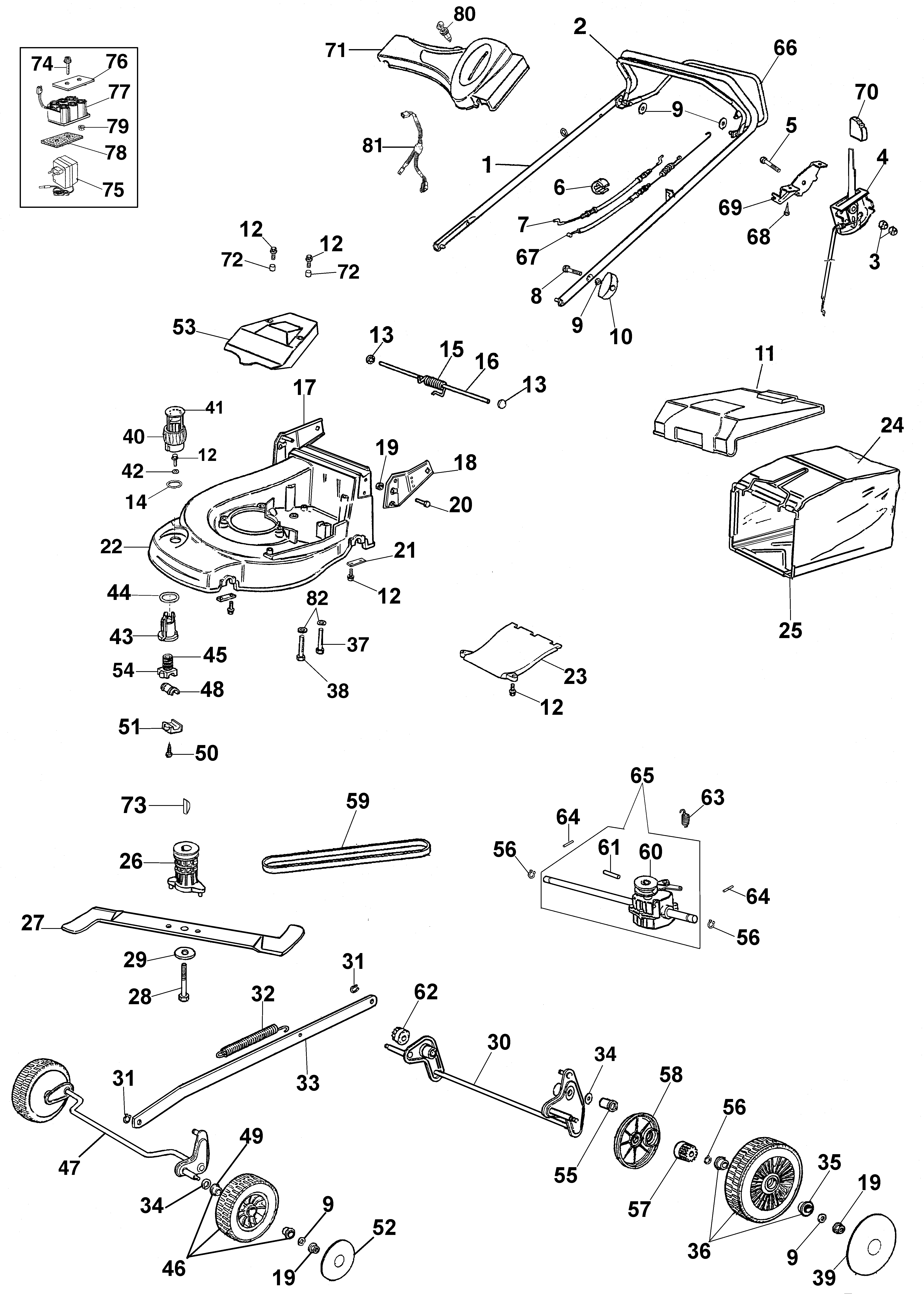 Complete illustrated parts list