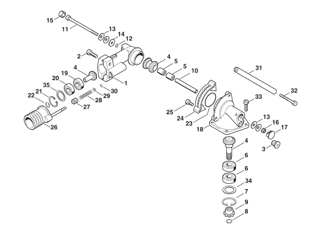 gear head 0-90 deg