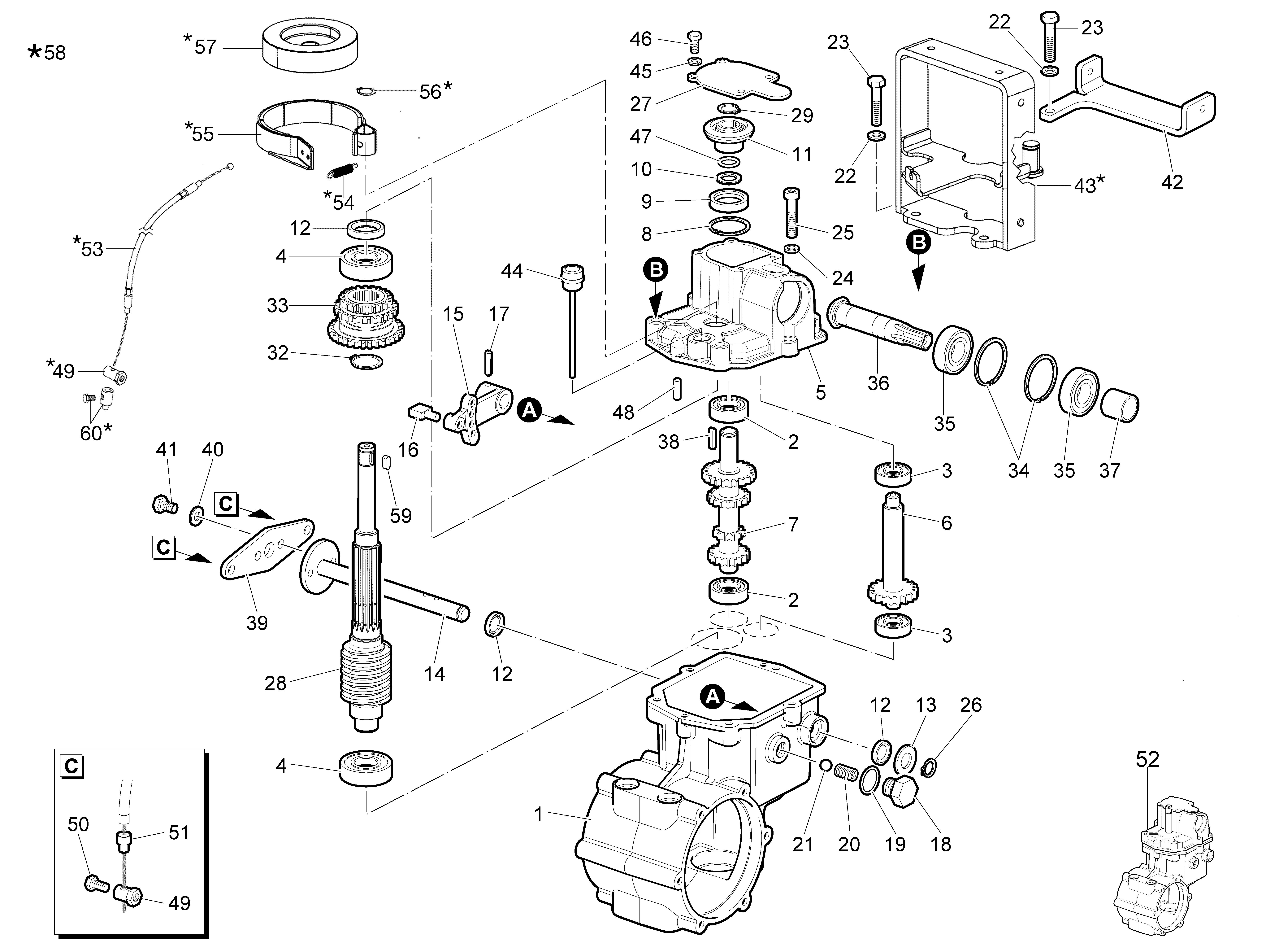 Speed gears of the change