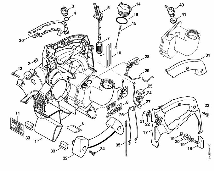 W Fan housing inside BG 85