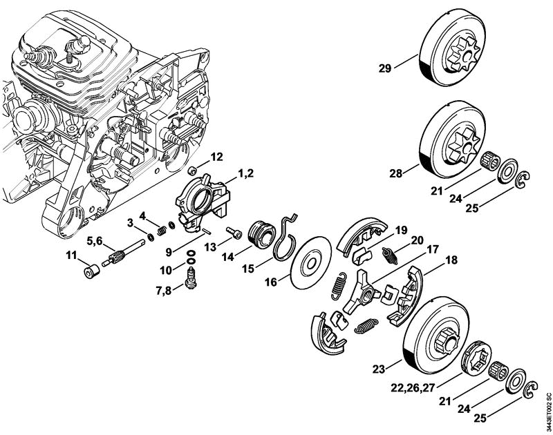 MS461-C CLUTCH