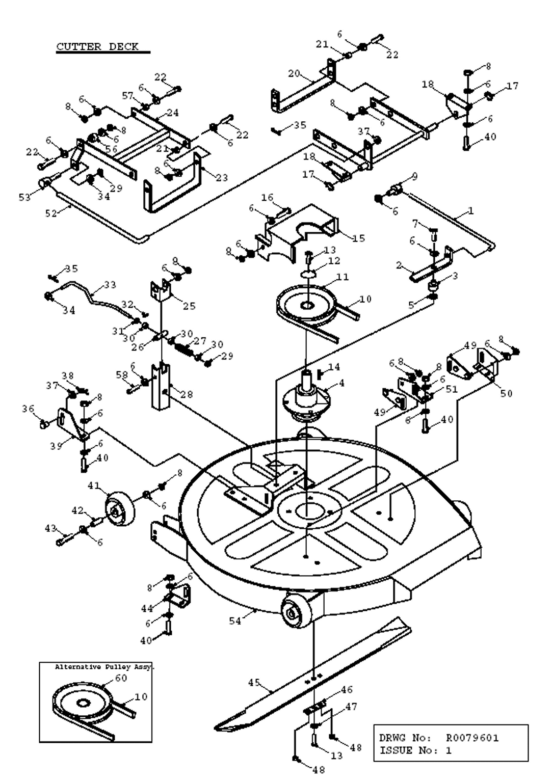 cutter deck parts list