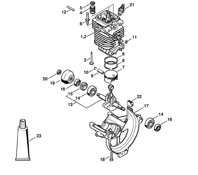 Cylinder, Engine pan 