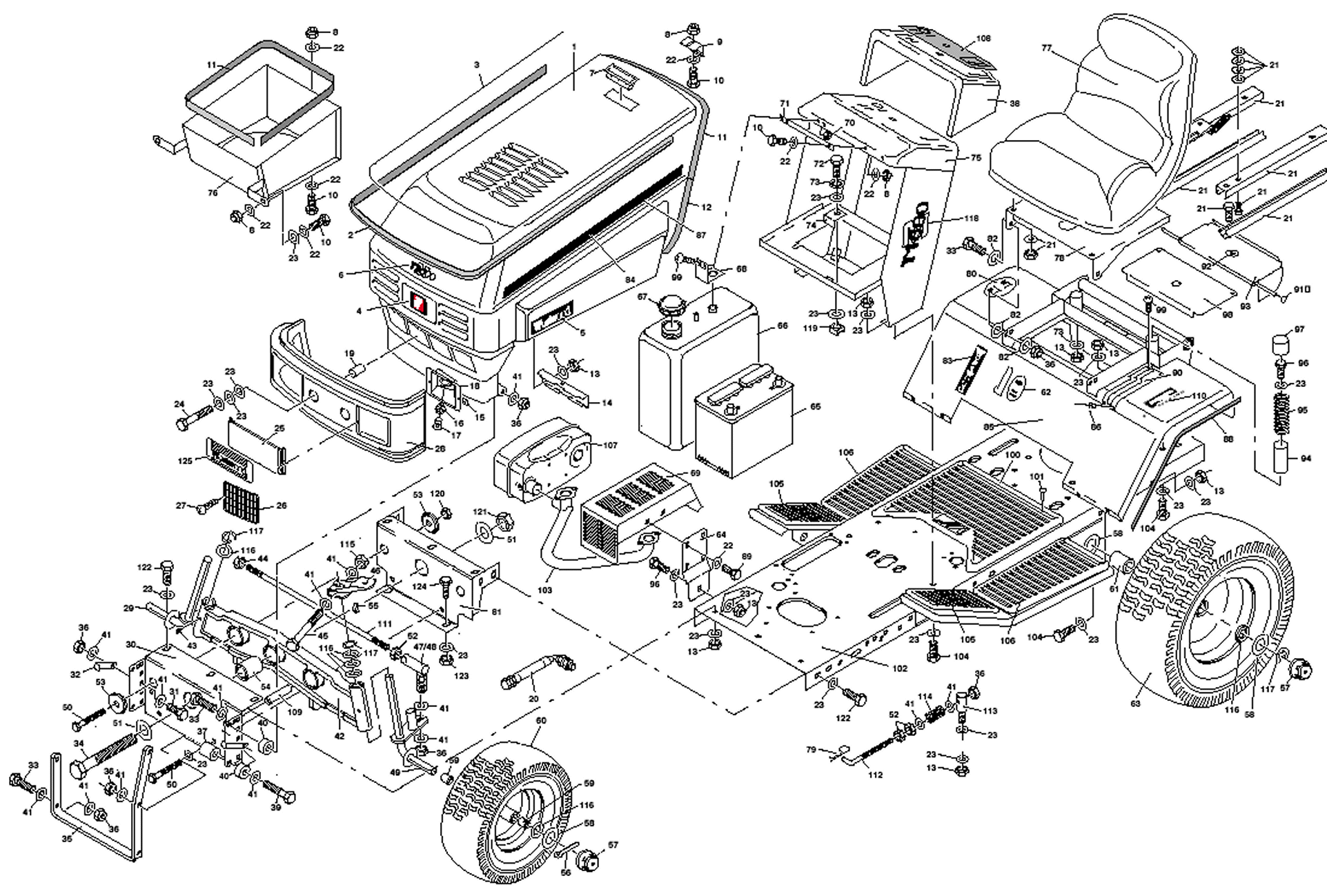 Tractor Chassis and Upper Body Panels