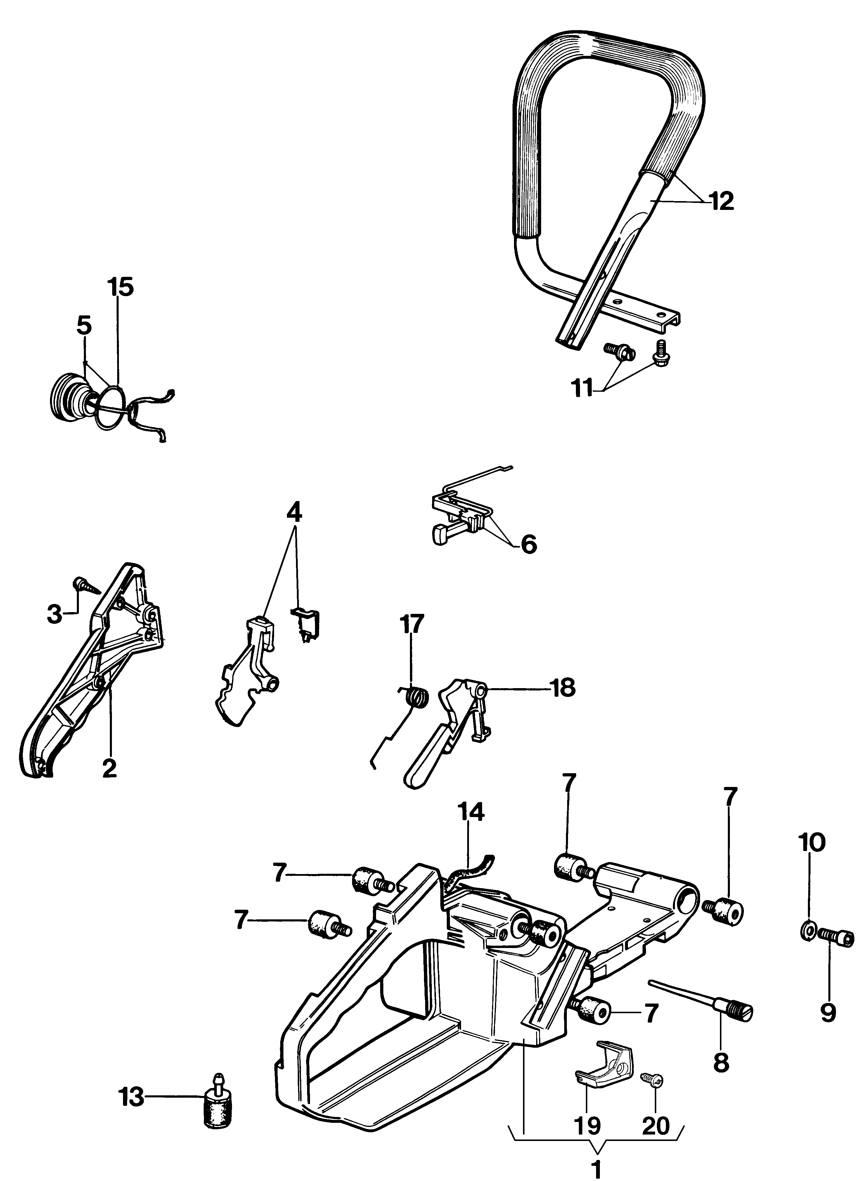 Handle and fuel tank