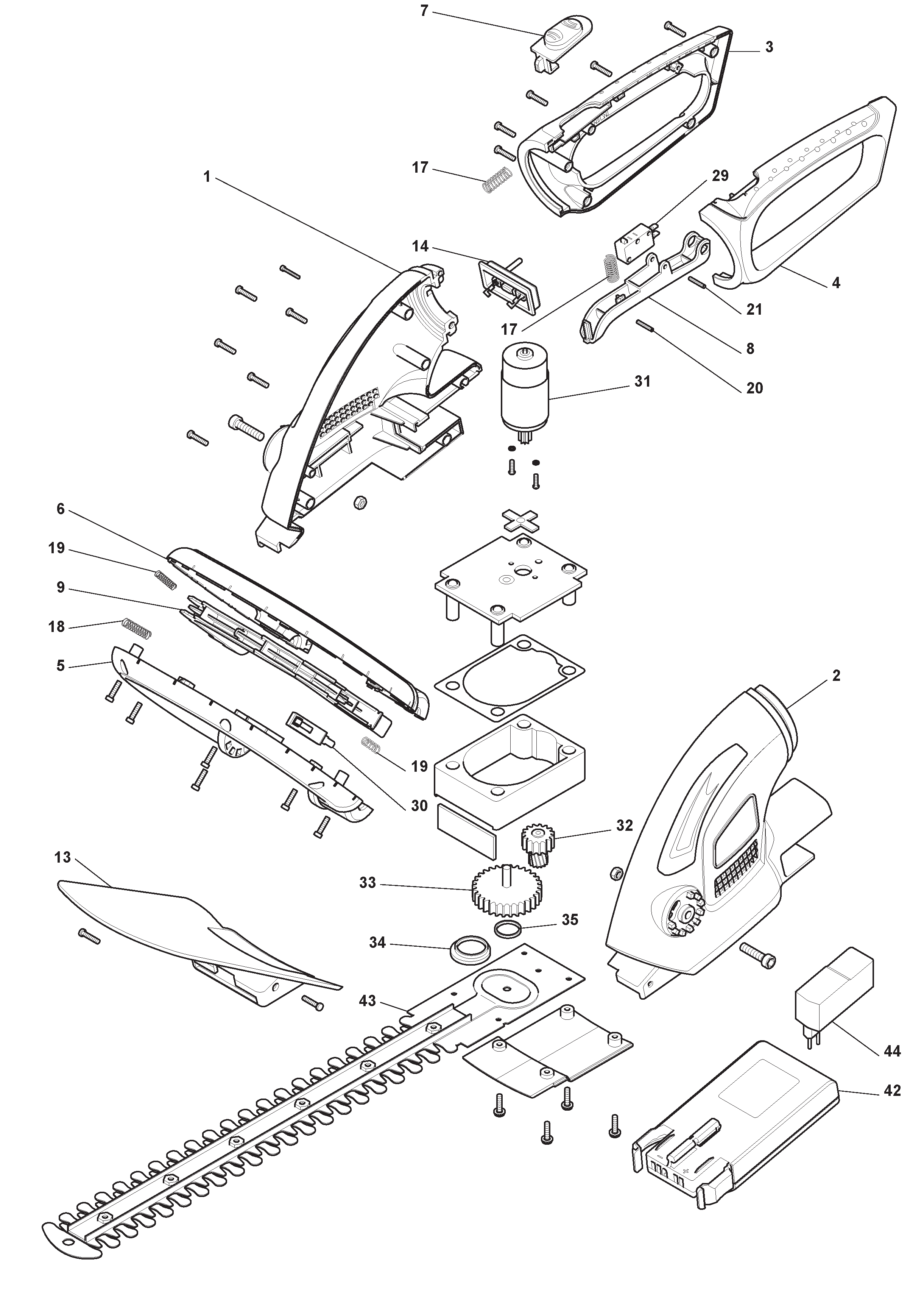 Electric hedge trimmer