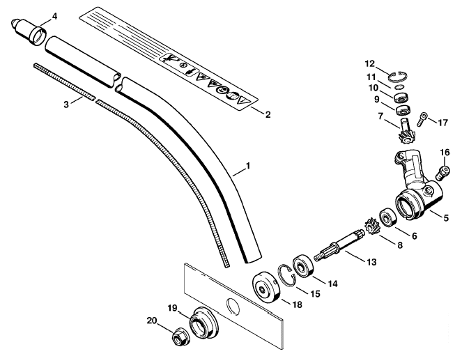FC 90 Drive tube assembly