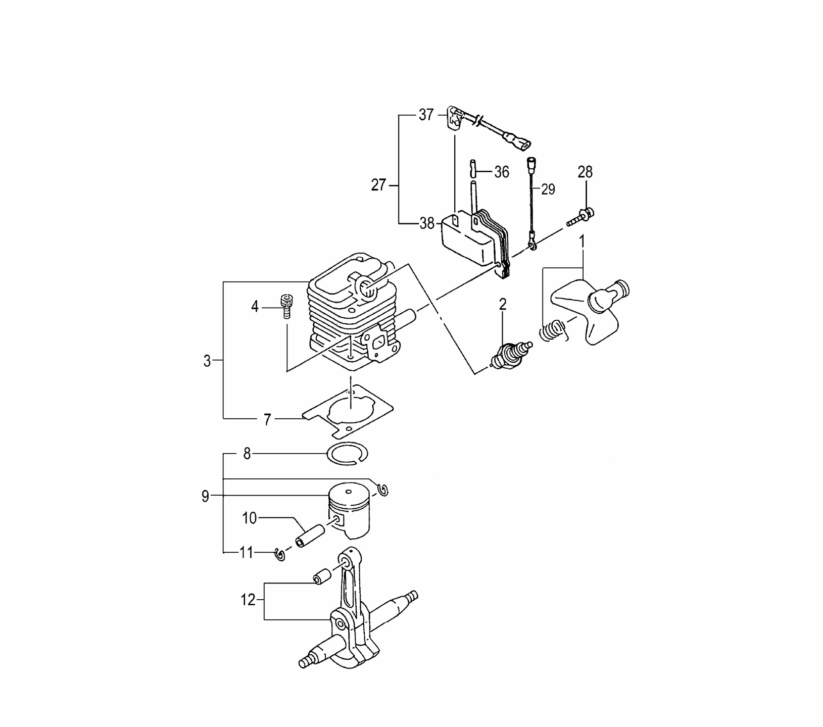 CYLINDER/PISTON/CRANK SHAFT