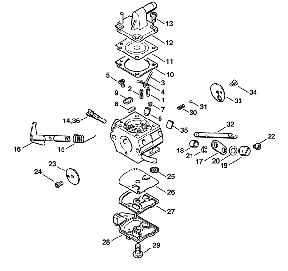 Carburetor C1Q-S51C  C1Q-S36G (09.2003)