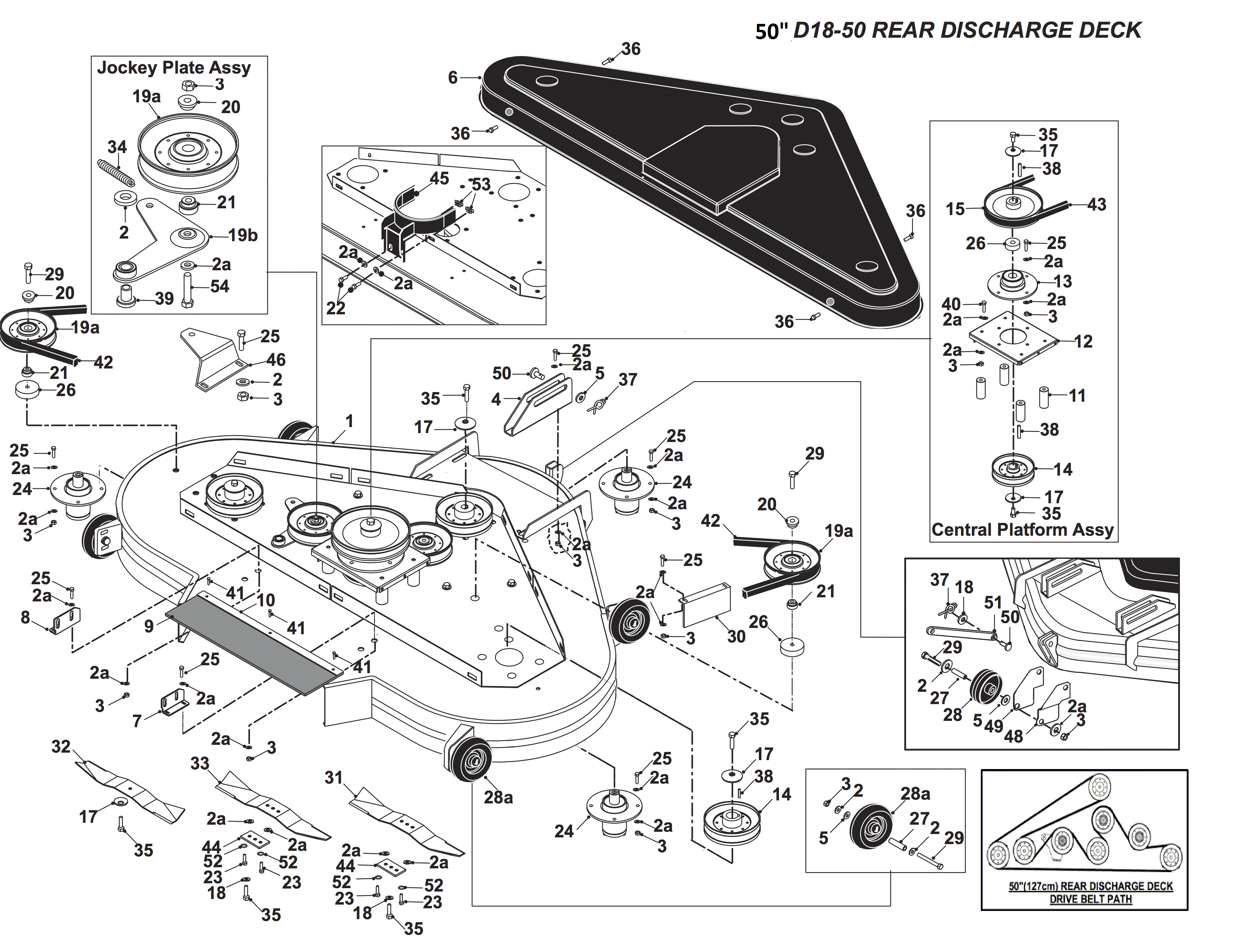 50" REAR DISHARGE DECK