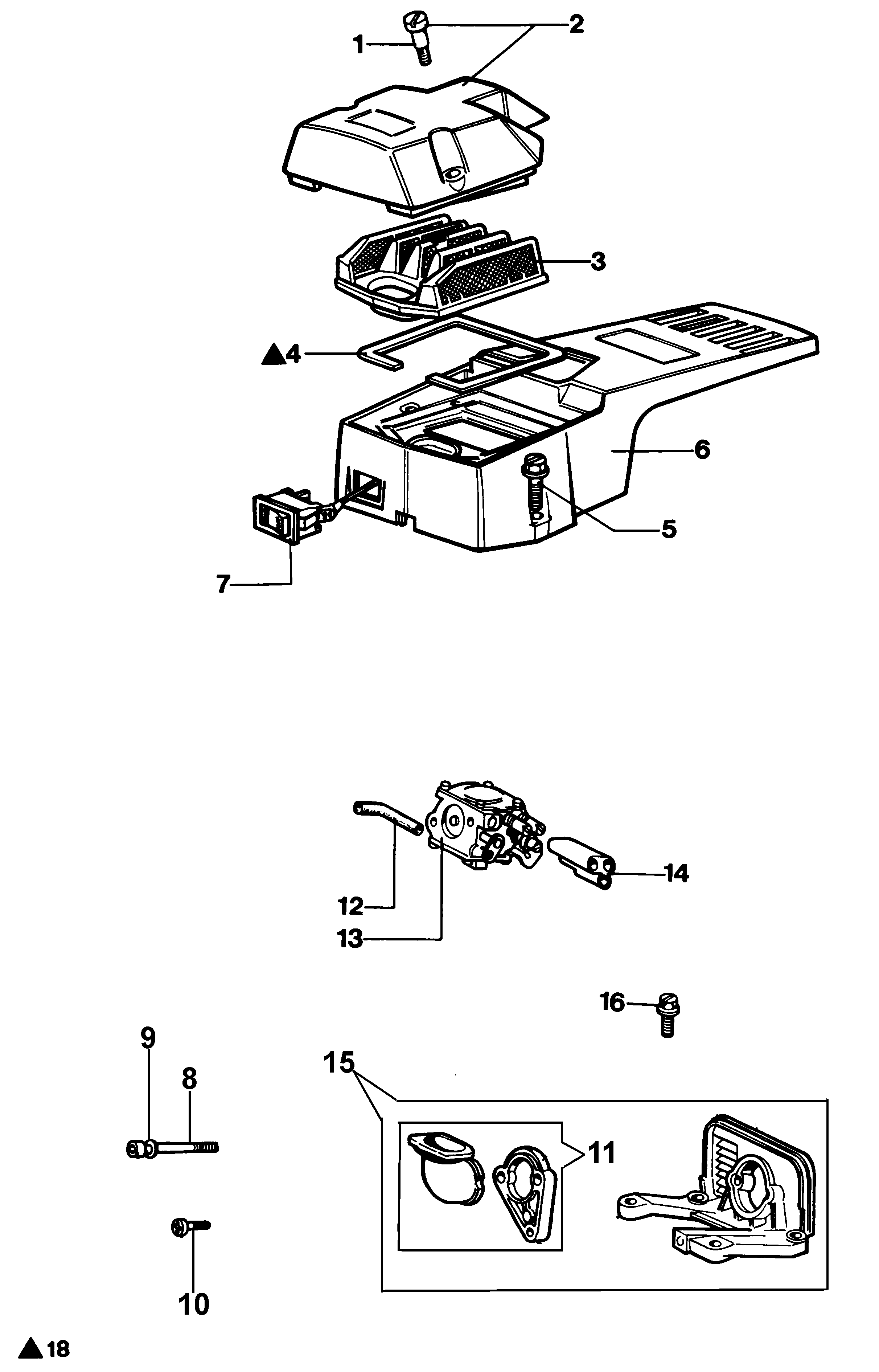 Air filter and carburetor