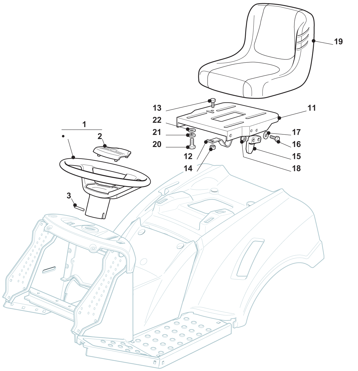 Seat and Steering Wheel