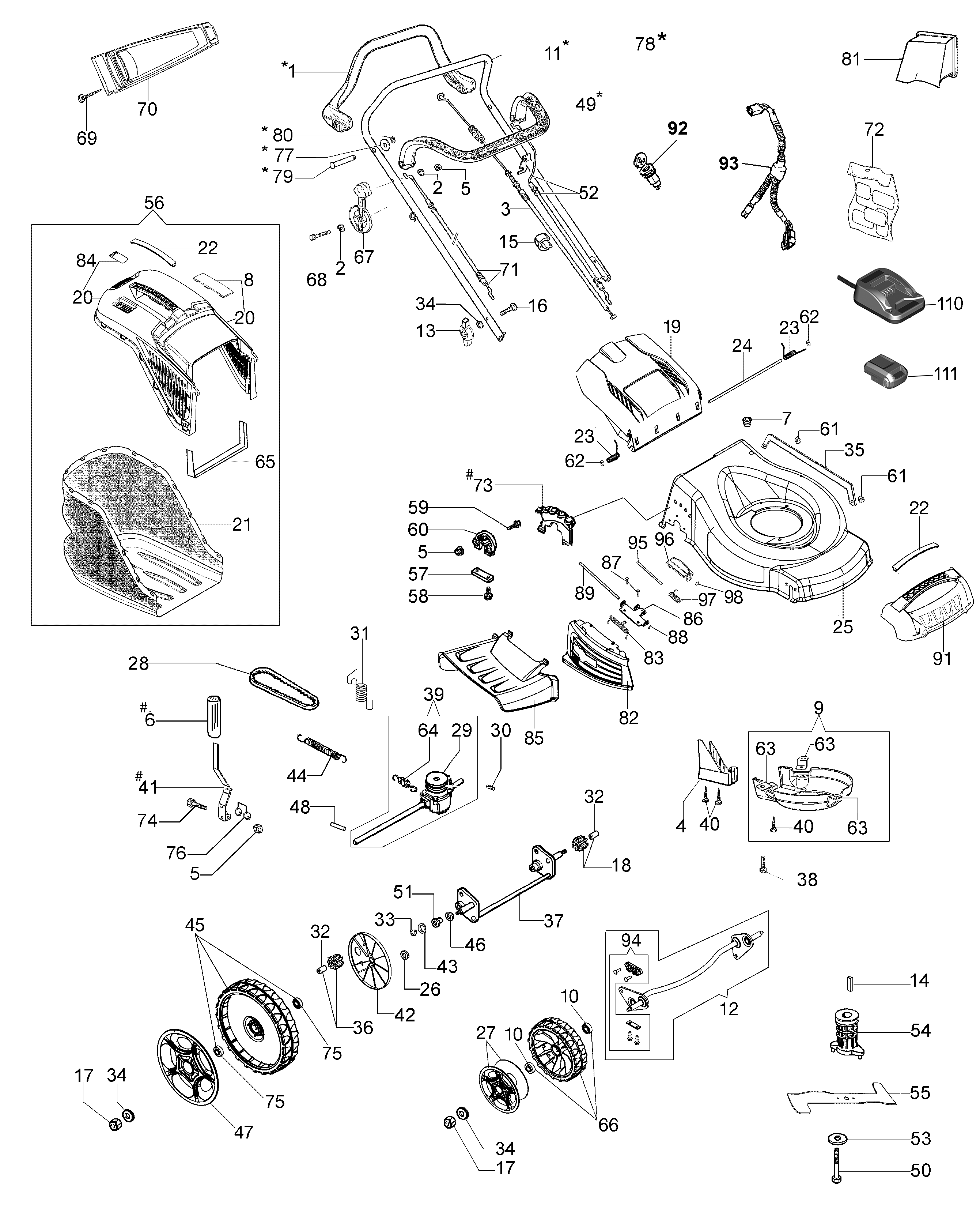 Complete illustrated parts list