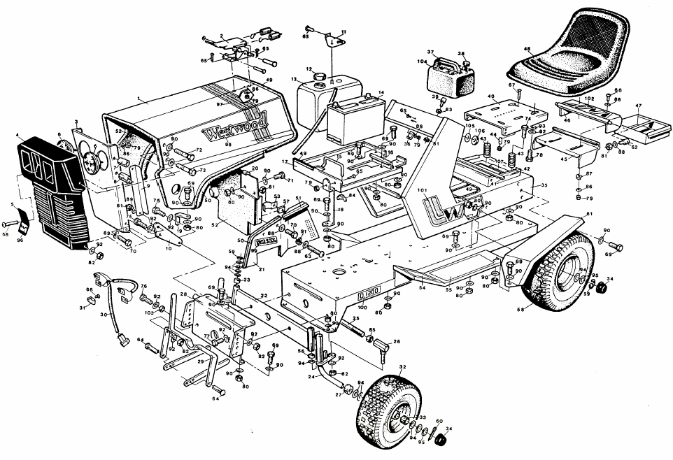 Tractor chassis & upper body panels
