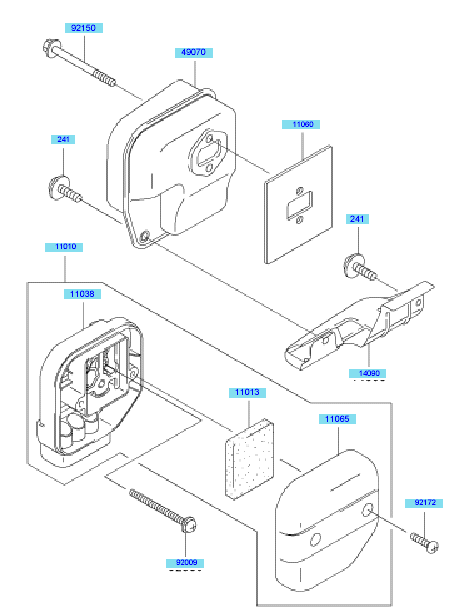Air Filter	 Muffler