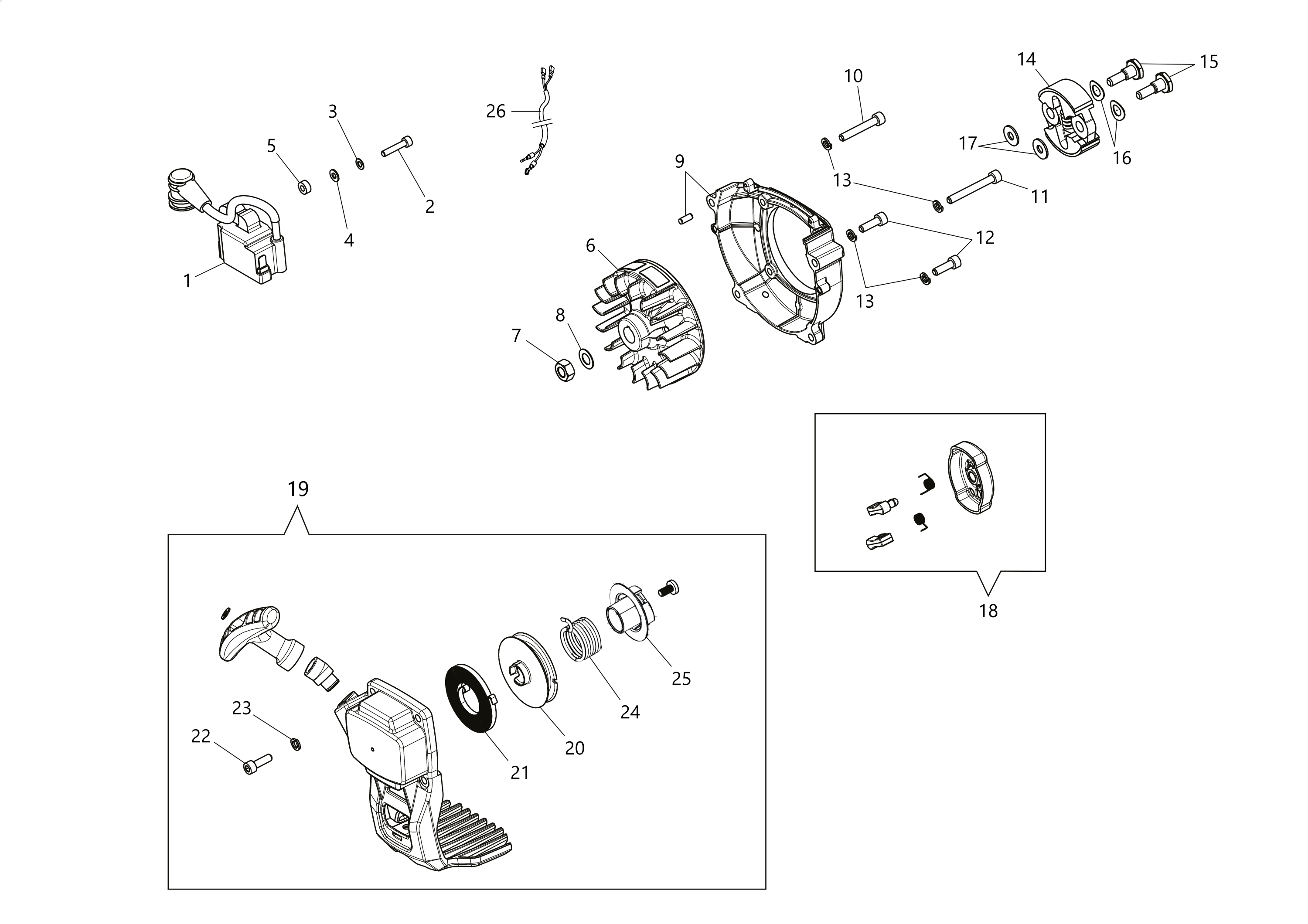 Starter assy and clutch