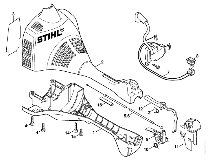 Engine housing (Loop handle)