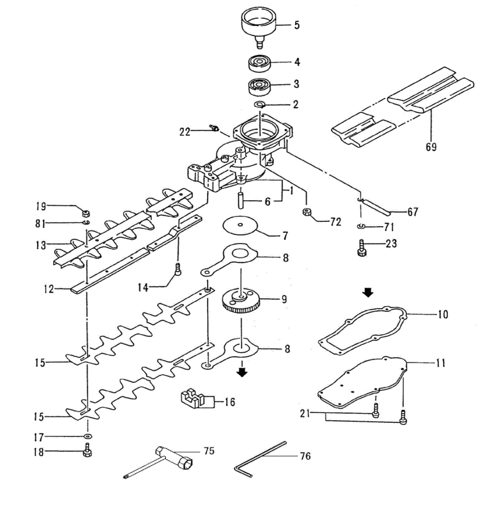 GEAR CASE/BLADE(430MM)