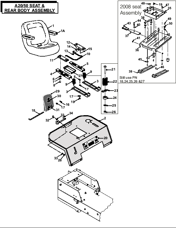 Seat & Rear Body assembly