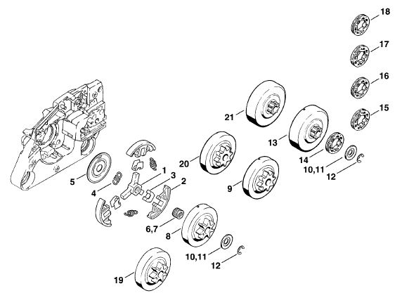 Clutch - Chain sprocket