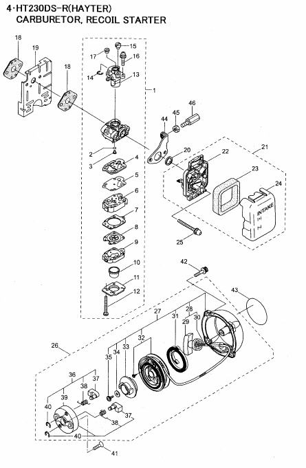 Carburetor/Recoil Starter