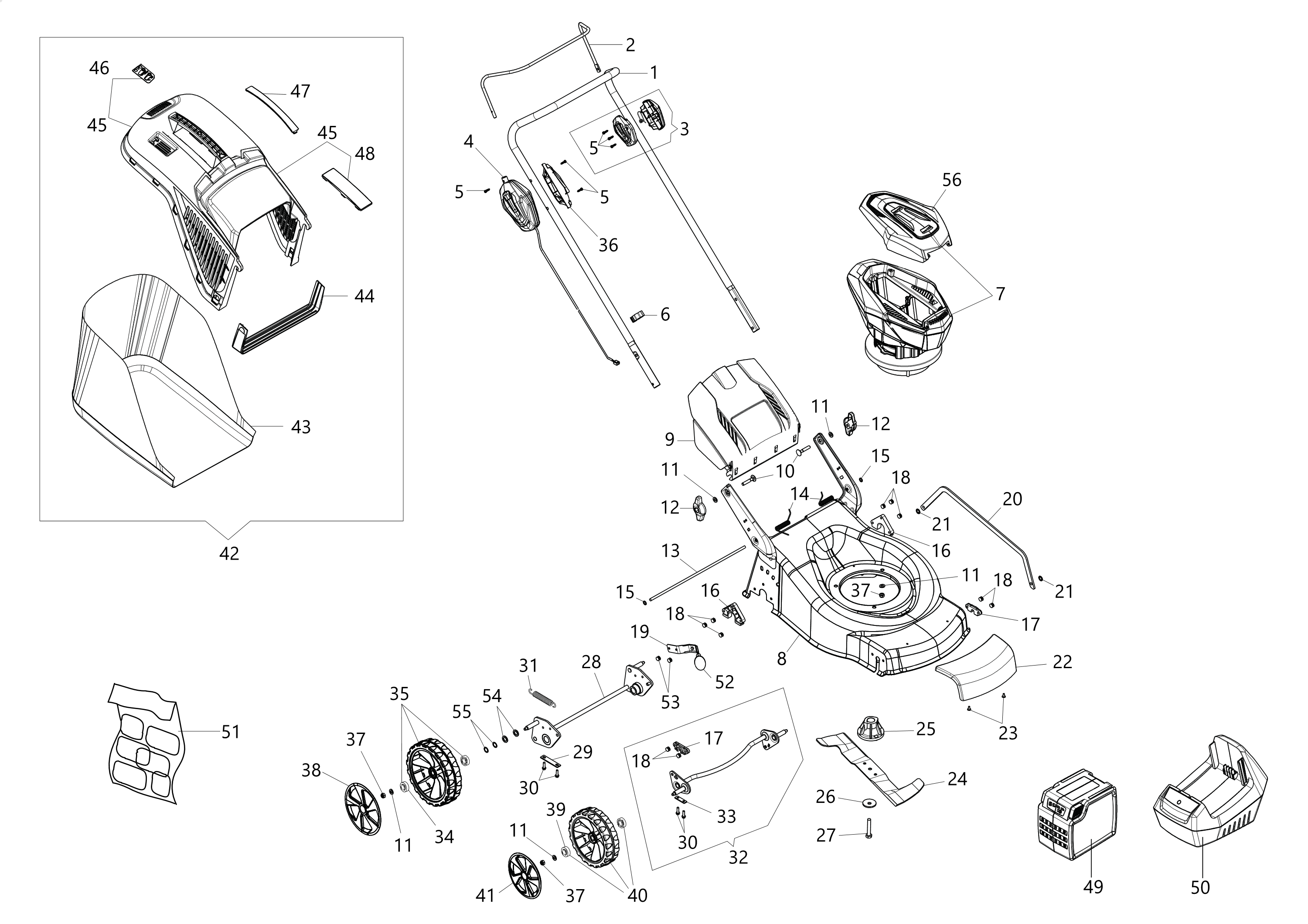 Complete illustrated parts list