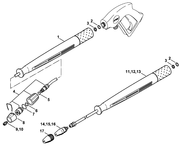 Spray lance-wand