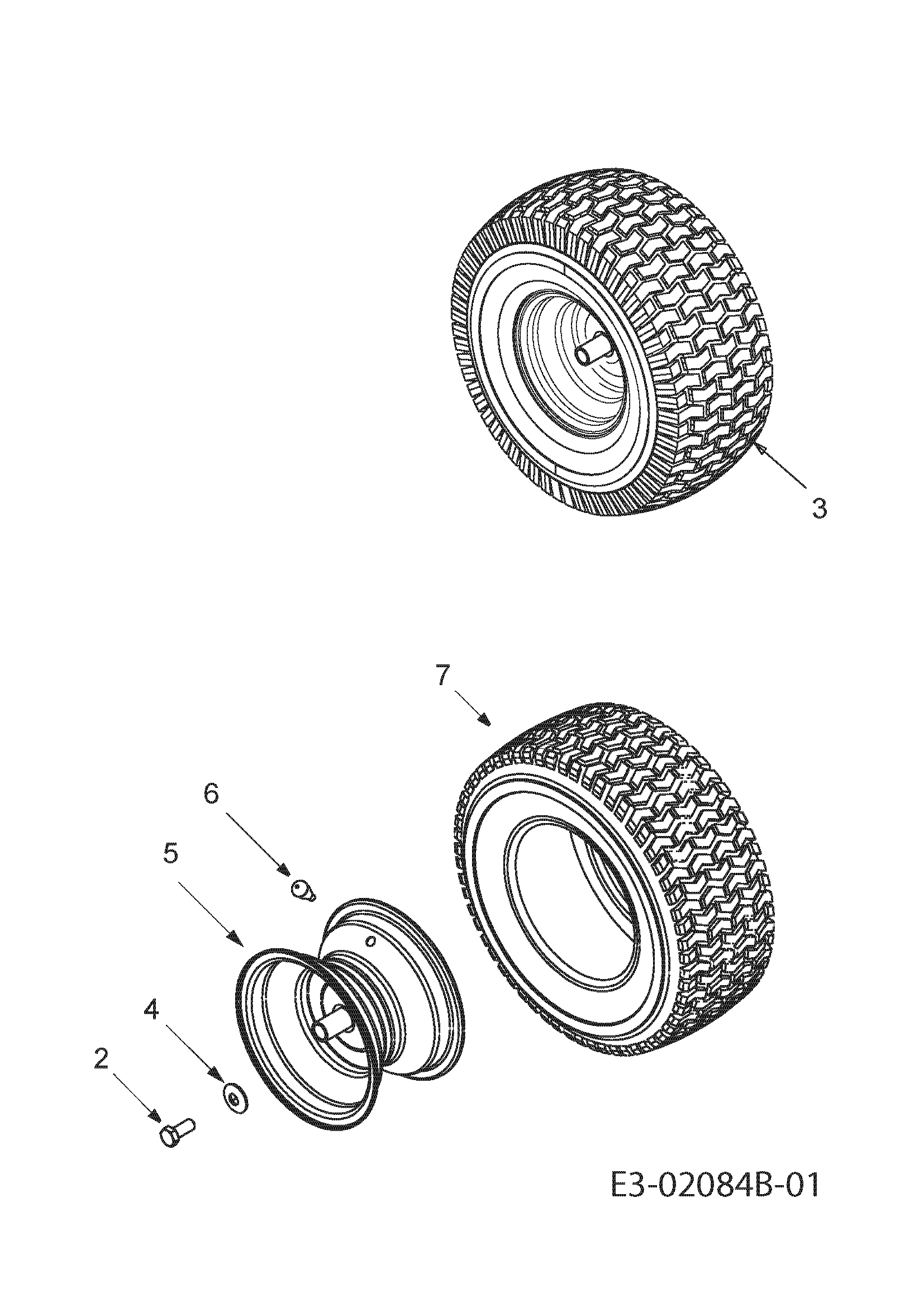 Rear wheels