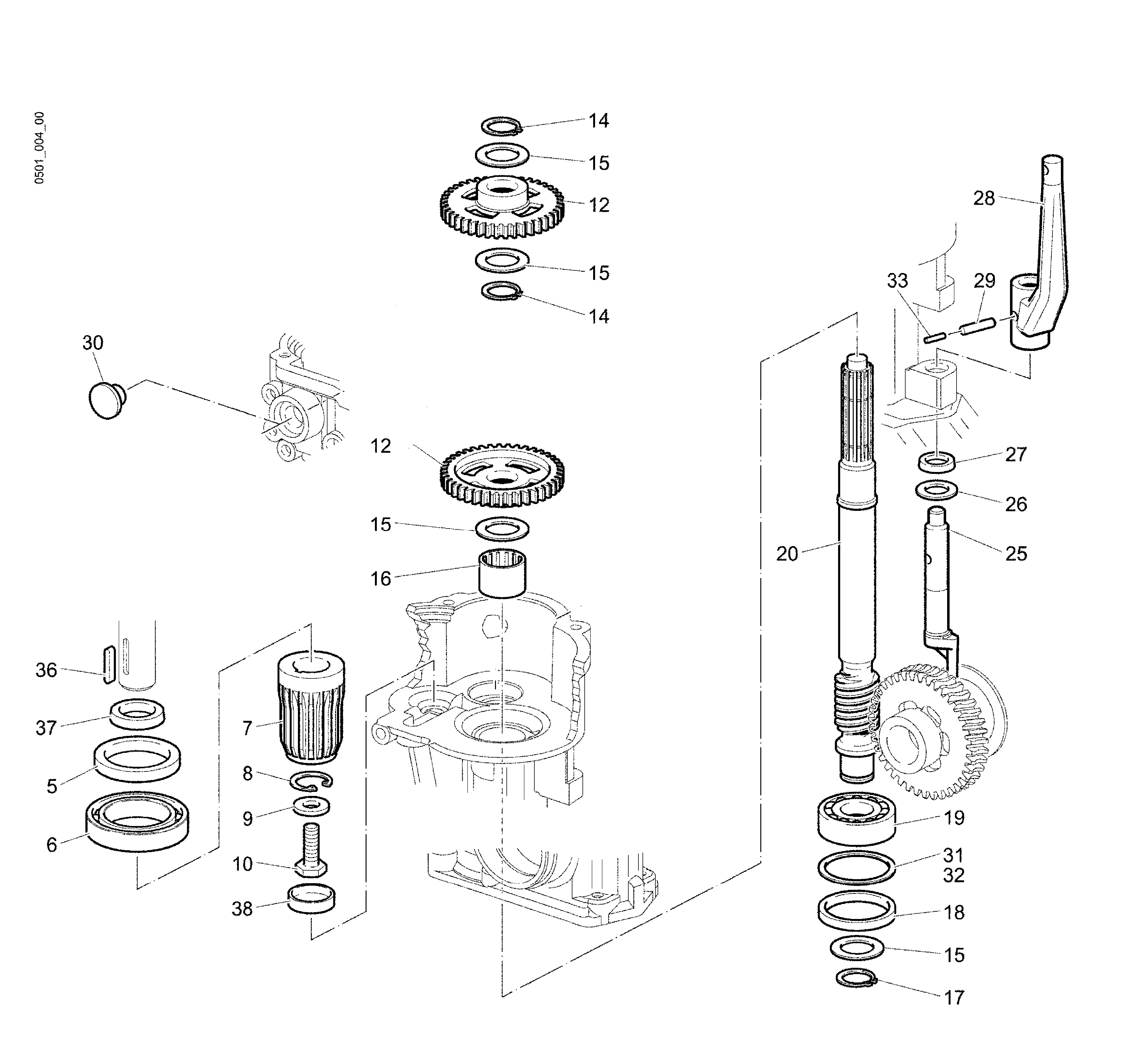 Speed gears of the gearbox