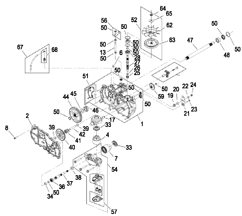 LH Hydro-Drive Assembly No. 110-6770