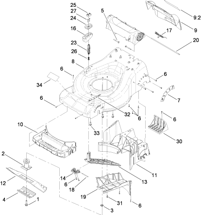 Deck and Baffle Assembly
