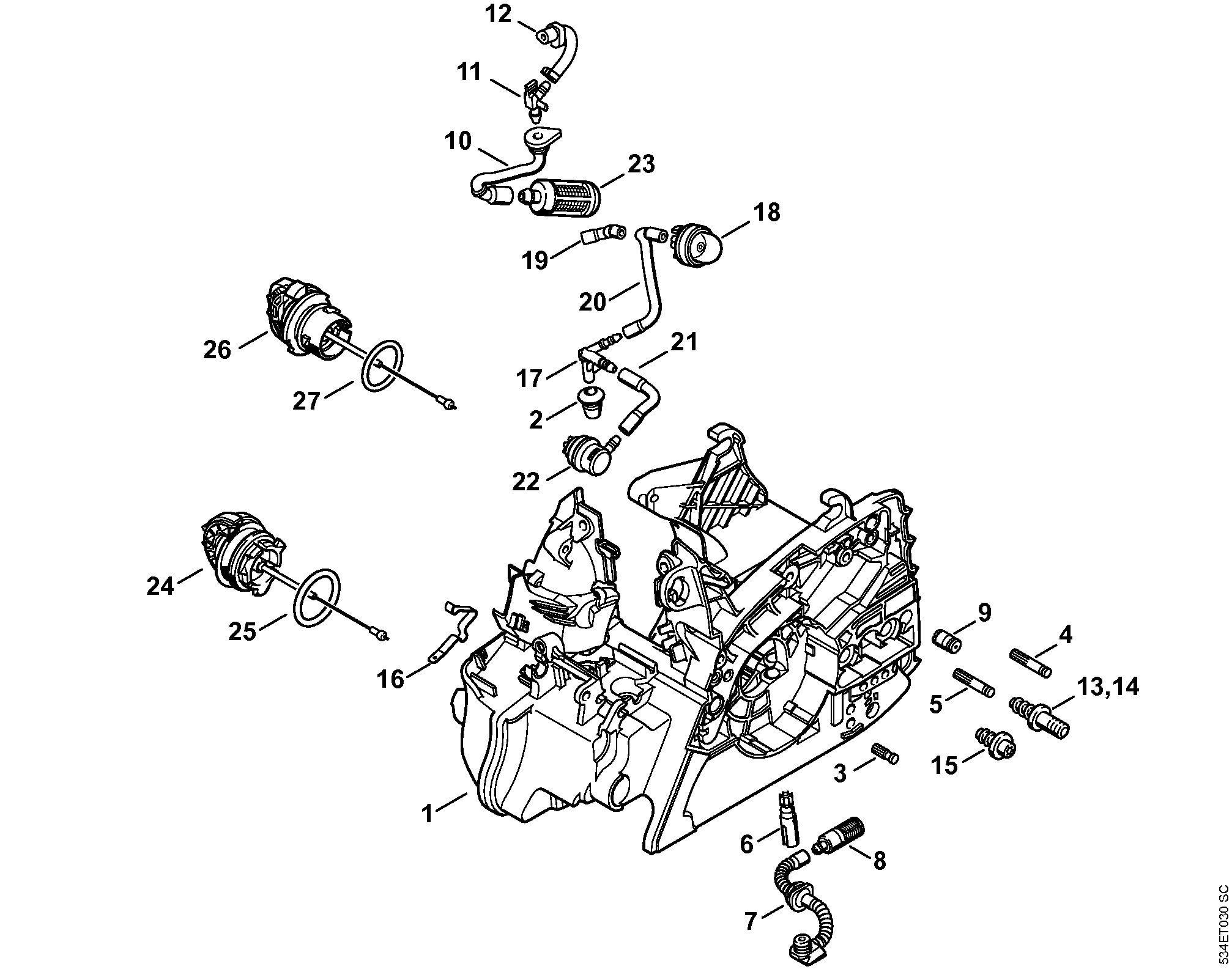 Engine housing ErgoStart Easy2Start