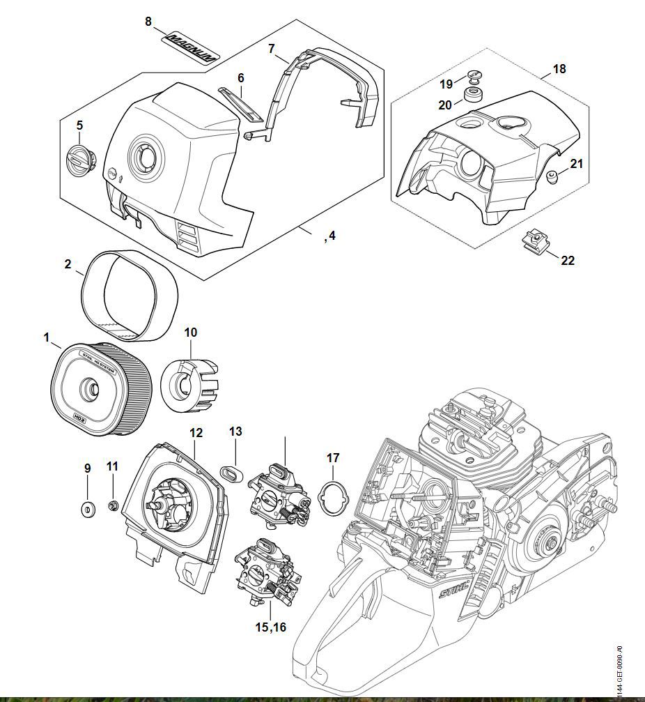 Air Filter, Shroud