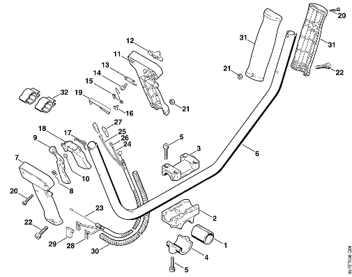 J-Two-handed handle bar