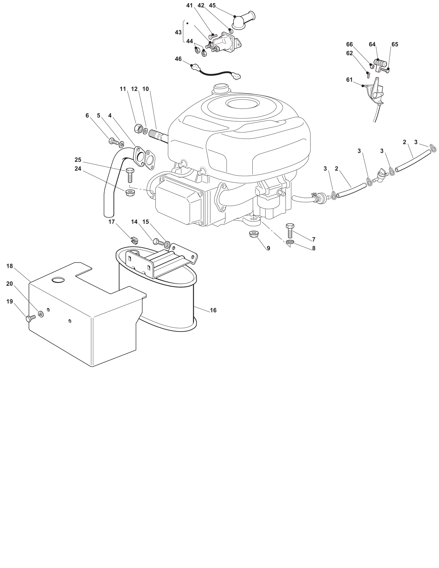 Engine B&S 11.5 -12.5 - 13.5 hp