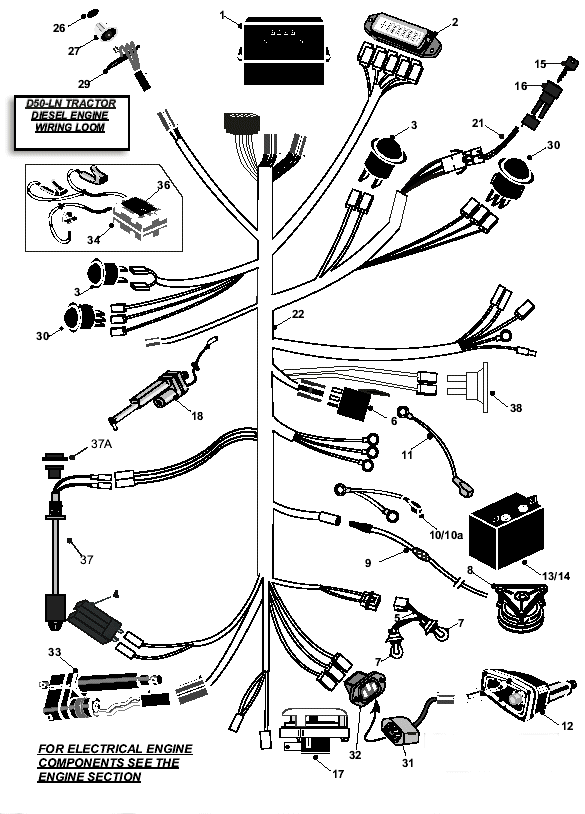 Diesel Engine Wiring Loom