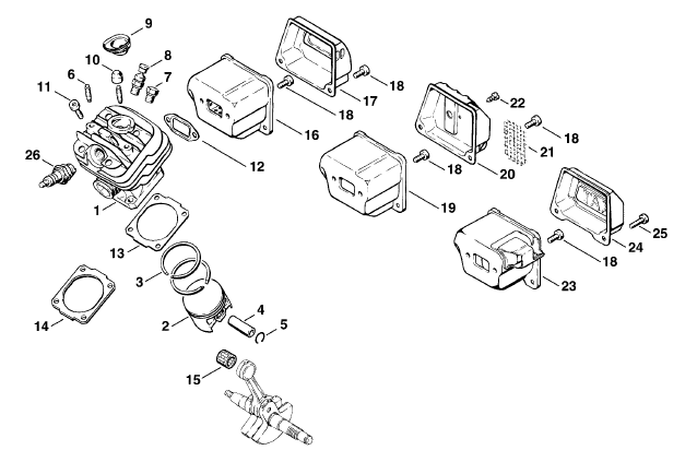 Cylinder - Muffler