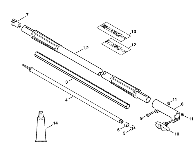 Carbon Drive tube extension HT-KM