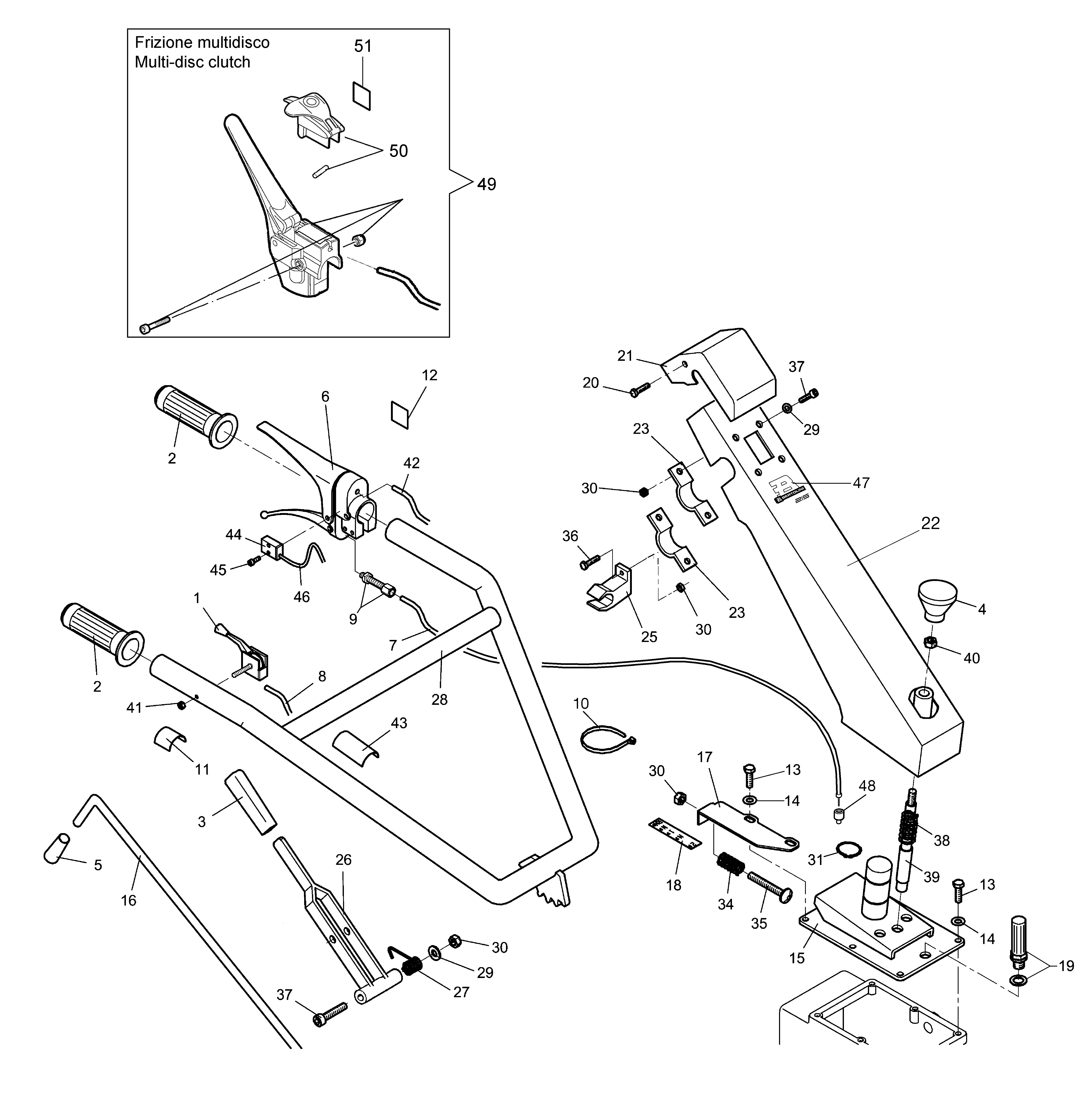 Handlebar and controls