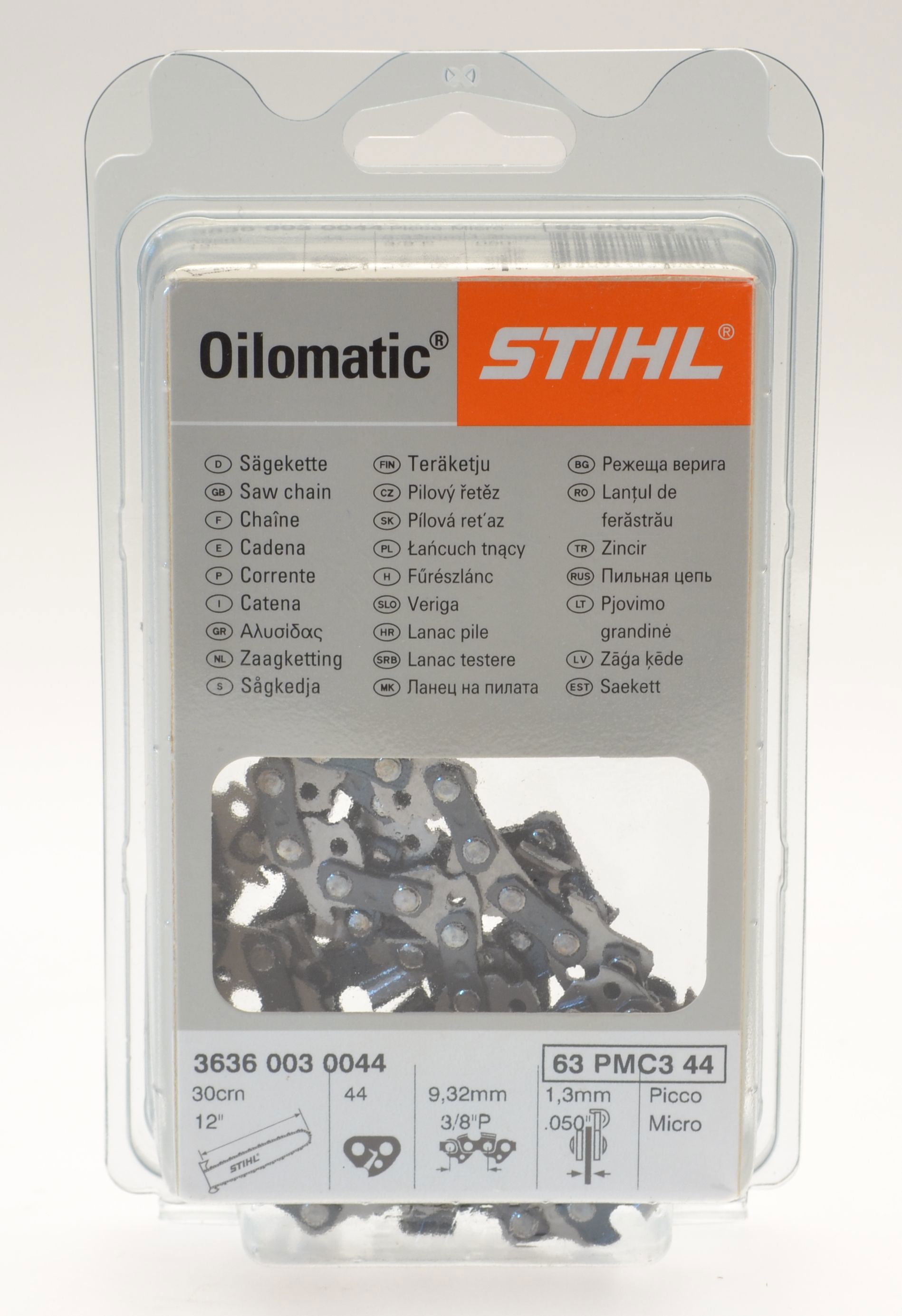 STIHL CHAINSAW CHAIN  3/8" .050 (1.3MM)  44 LINKS