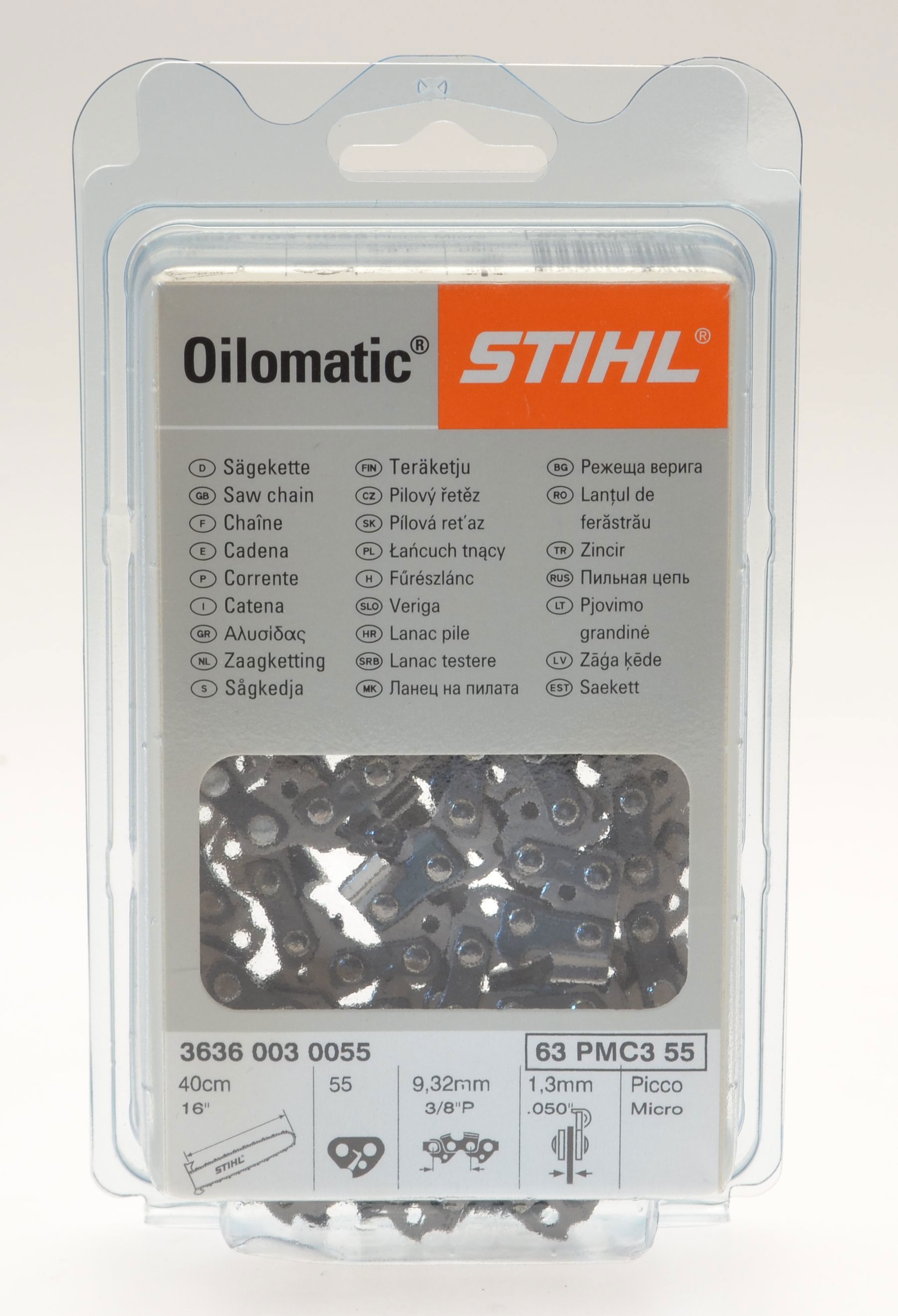 STIHL CHAINSAW CHAIN 3/8  .050 (1.3MM)  55 LINKS