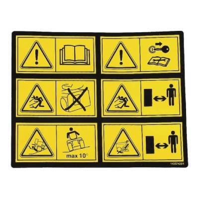 Alpina  6 Pictographs Warning Decal